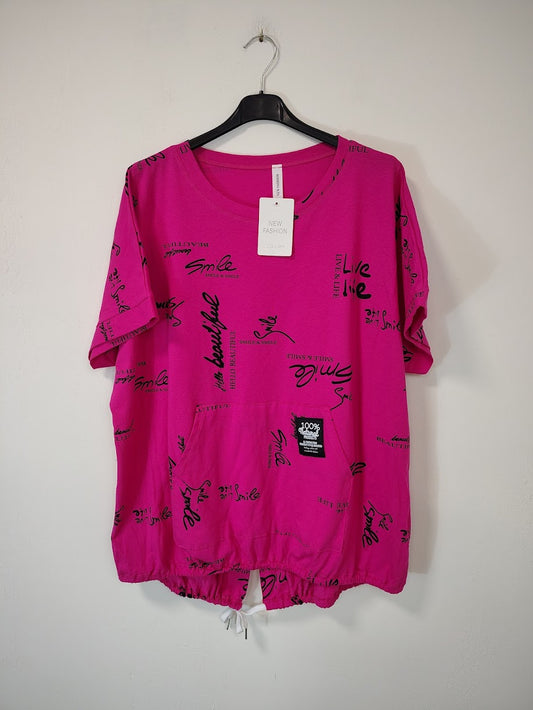 Stylové tričko Smile - růžové