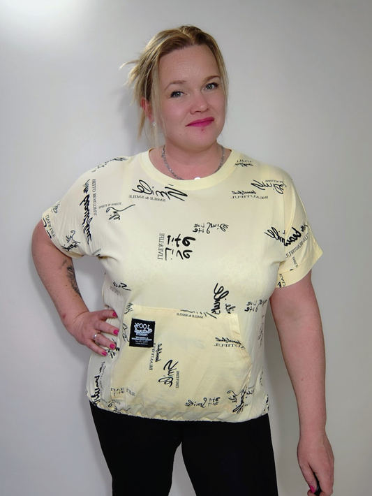 Stylové tričko Smile - žluté