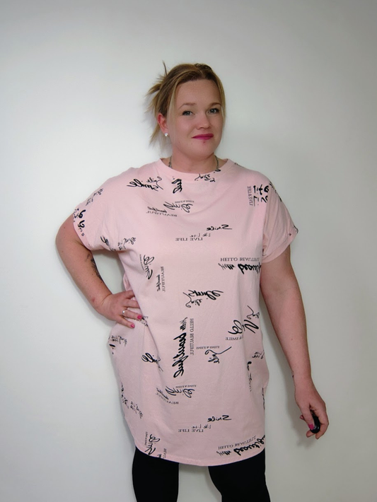 Tunika Graffiti - růžová