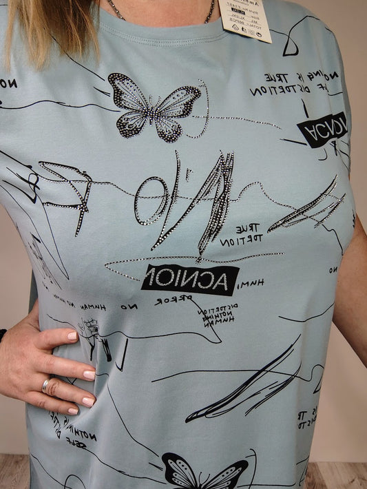 Cípatá tunika světle modrá