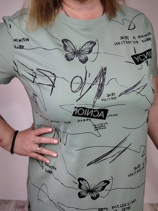 Cípatá tunika mint