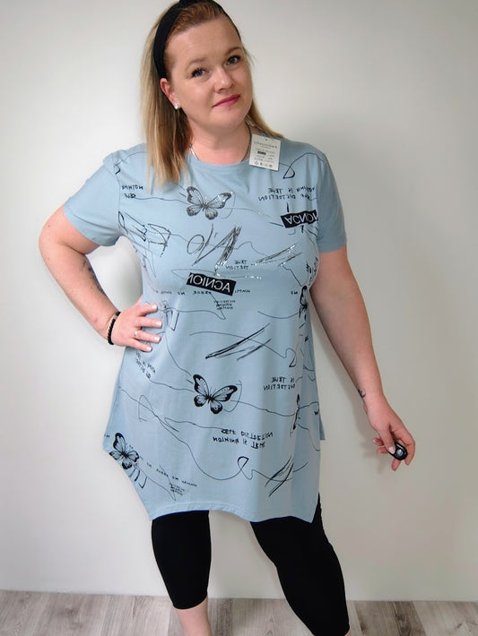 Cípatá tunika světle modrá