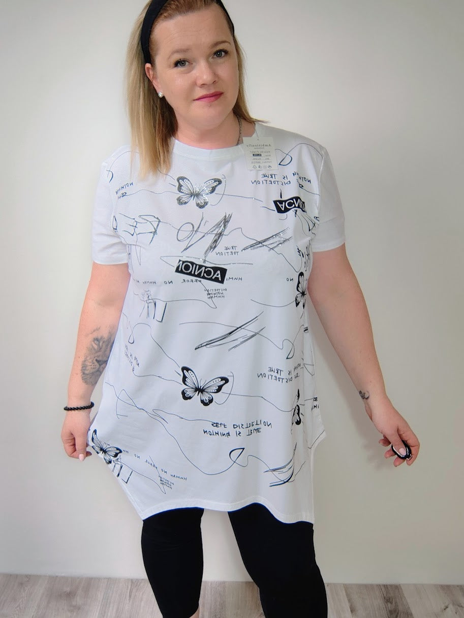 Cípatá tunika bílá