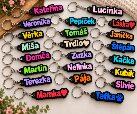 Personalizovaná klíčenka se jménem na přání