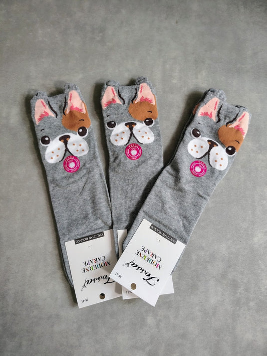 🐶Pejskové ponožky - Buldoček šedý