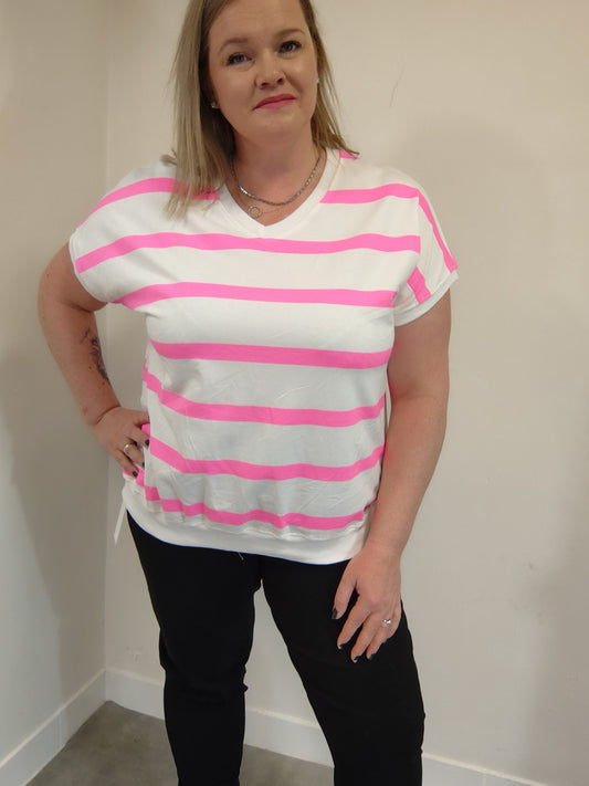 Pruhované bavlněné triko