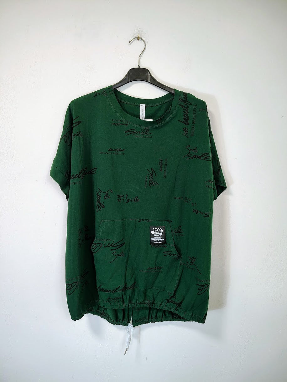 Stylové tričko Smile - zelené