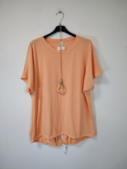 Triko s náhrdelníkem - oranžové