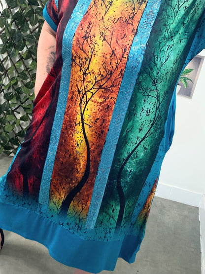 Midi šaty colour tree