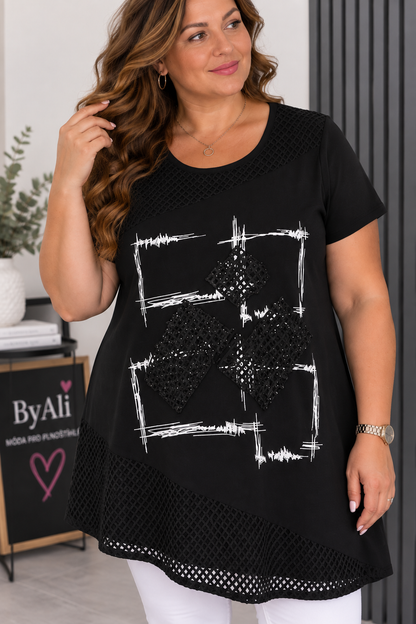 Elegantní tunika Diamond Black