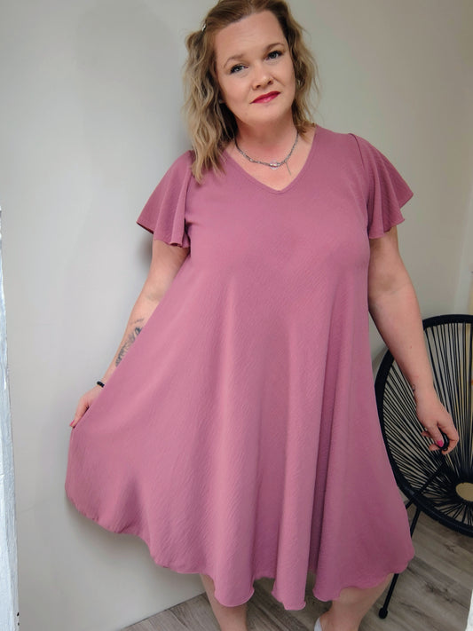 Kolové šaty - růžové