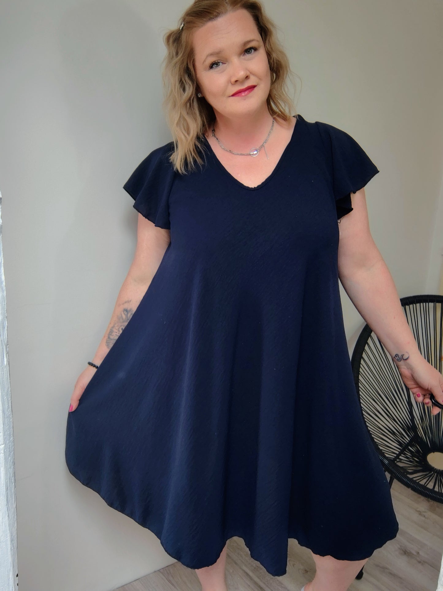 Kolové šaty - modré